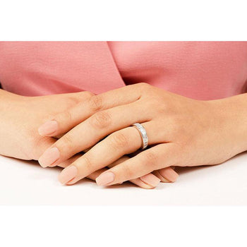 Assay Channel Emerald Cut Diamond Eternity Band Ring 14K White Gold – Assay Jewelers