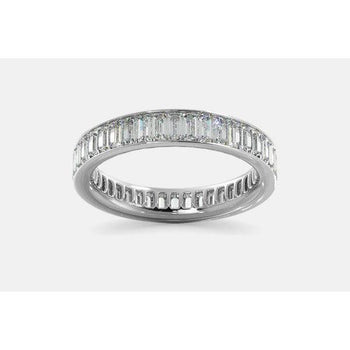 Assay Channel Emerald Cut Diamond Eternity Band Ring 14K White Gold – Assay Jewelers