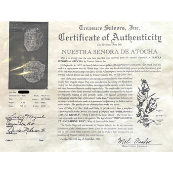Atocha Shipwreck 4 Reale Grade 2 Mexico Mint Coin – Assay Jewelers