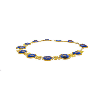 قلادة ريفيير باللازورد الأزرق من ذهب 14k و18K – Assay Jewelers