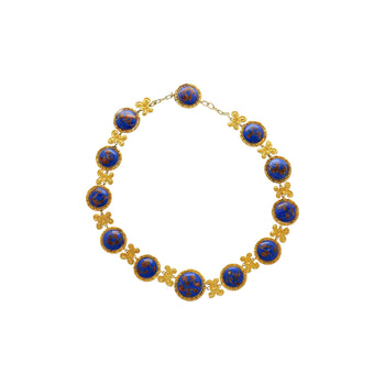عقد ريفيير من اللازورد الأزرق بذهب 14K و18K – Assay Jewelers