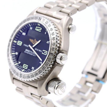 Breitling Emergency E56321 Titanium Black Dial Quartz Transmitter Watch Full Set – Assay Jewelers