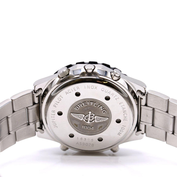 Breitling Jupiter Pilot A59028 Stainless Steel Black Dial Quartz Watch