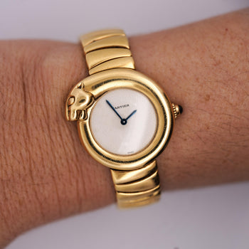 Cartier 1925 Panther Bezel 18K Yellow Gold 28mm Ref 2325 Watch – Assay Jewelers