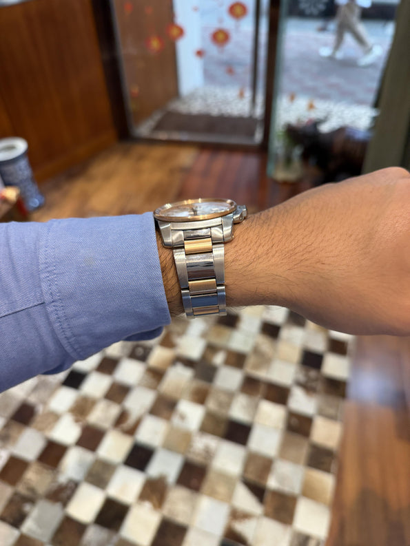 Cartier Calibre 3389 42mm Rose Gold Steel Automatic Watch Box and Papers
