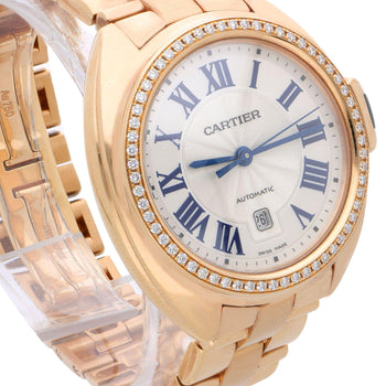 Cartier Clé de Cartier WJCL0003 Diamond Bezel 18K Rose Gold Watch Full Set – Assay Jewelers