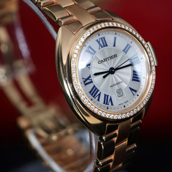 Cartier Clé de Cartier WJCL0003 Diamond Bezel 18K Rose Gold Watch Full Set – Assay Jewelers