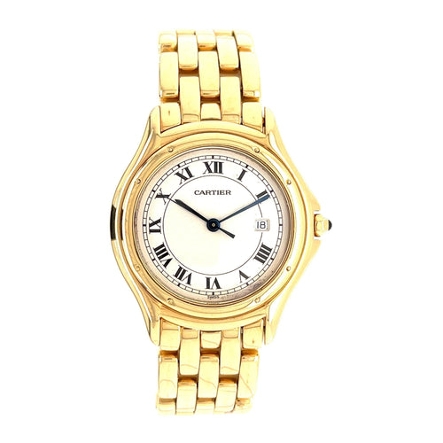 Cartier Cougar Midsize 18K Yellow Gold Unisex 33MM Watch ref. 887904