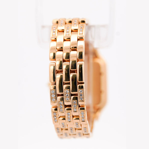 Cartier Panthere Full Factory Diamond 27mm 18K Gold Watch Ref 008133
