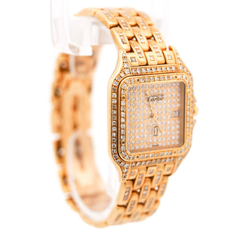 Cartier Panthere Large 27mm Diamond Dial 18K Gold Watch – Assay Jewelers