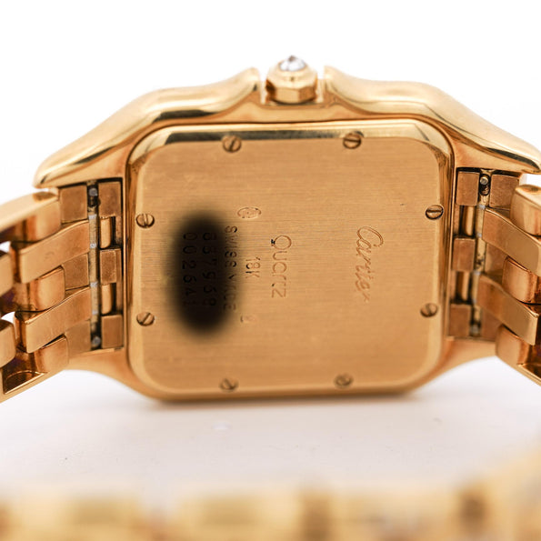 Cartier Panthere Large 27mm Diamond Dial 18K Gold Watch