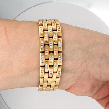 Cartier Panthere Large 27mm Diamond Dial 18K Gold Watch – Assay Jewelers