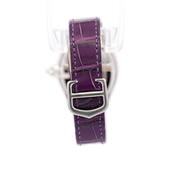 Cartier Roadster 31mm Ref. 2875 Purple Purple Leather Strap Steel Watch – Assay Jewelers