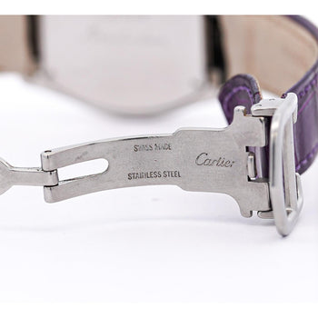 Cartier Roadster 31mm Ref. 2875 Purple Purple Leather Strap Steel Watch – Assay Jewelers