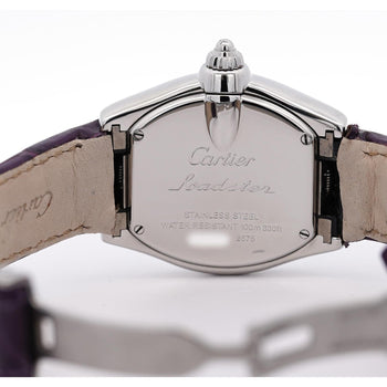 Cartier Roadster 31mm Ref. 2875 Purple Purple Leather Strap Steel Watch – Assay Jewelers