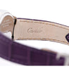 Cartier Roadster 31mm Ref. 2875 Purple Purple Leather Strap Steel Watch