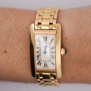 Cartier Tank Américaine 2482 18K Gold 20mm Ladies Watch – Assay Jewelers