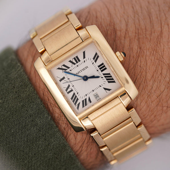 Cartier Tank Francaise 28mm 18K Gold Automatic with Date Watch