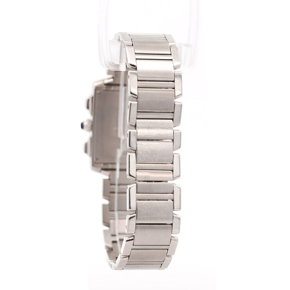 Cartier Tank Francaise Chronoflex Ref 2303 Stainless Steel Quartz Chrono Watch