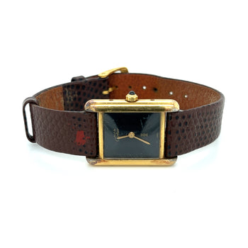 Cartier Vermeil Tank Quartz Argent 3 66001 with Leather Strap Watch – Assay Jewelers