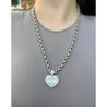 Chopard Happy Diamond 18Kt White Gold Heart Shape Pendant Necklace with Pouch & Papers