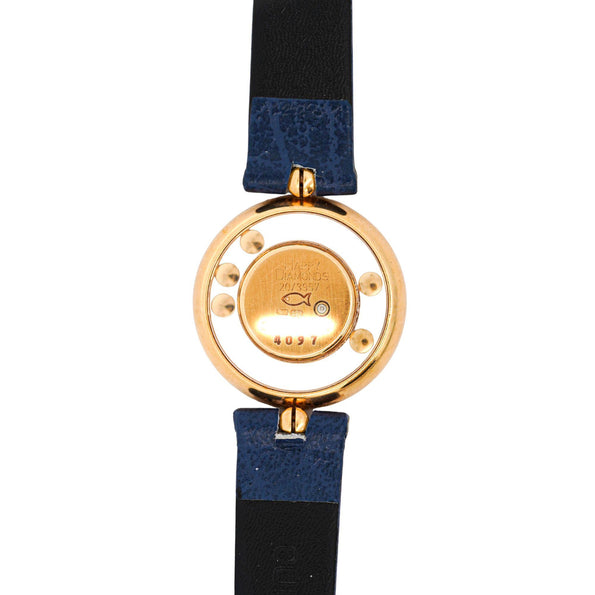 Chopard Happy Diamonds Sport Ref 4097 18K Yellow Gold Diamond Bezel Ladies Watch
