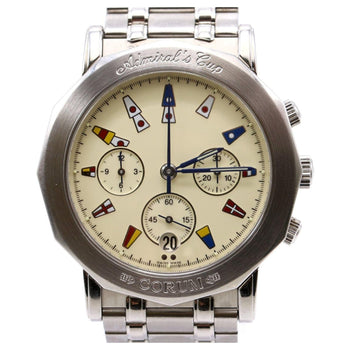 Corum Admirals Cup Stainless Steel Cream Dial Chronograph 39mm Automatic Watch – Assay Jewelers
