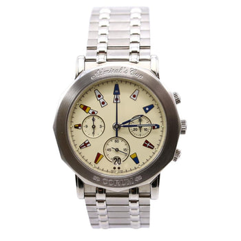 Corum Admirals Cup Stainless Steel Cream Dial Chronograph 39mm Automatic Watch – Assay Jewelers