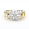 Diamond Platinum & 18K Gold Two Tone Pave Band Ring