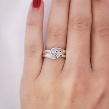 EGL Certified 1.01 Carat Round F-G/SI3 Diamond Platinum Bypass Engagement Ring – Assay Jewelers