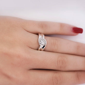 EGL Certified 1.01 Carat Round F-G/SI3 Diamond Platinum Bypass Engagement Ring – Assay Jewelers