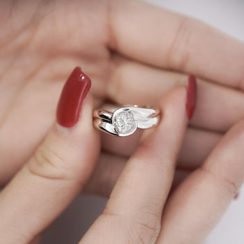 EGL Certified 1.01 Carat Round F-G/SI3 Diamond Platinum Bypass Engagement Ring – Assay Jewelers