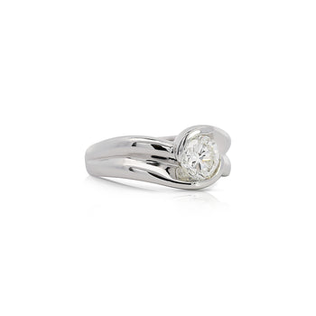 EGL Certified 1.01 Carat Round F-G/SI3 Diamond Platinum Bypass Engagement Ring – Assay Jewelers