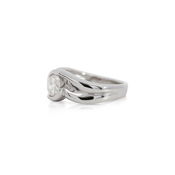 EGL Certified 1.01 Carat Round F-G/SI3 Diamond Platinum Bypass Engagement Ring – Assay Jewelers