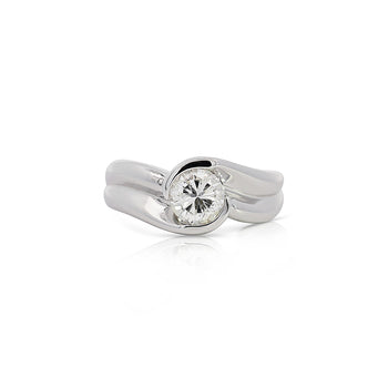 EGL Certified 1.01 Carat Round F-G/SI3 Diamond Platinum Bypass Engagement Ring – Assay Jewelers