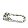 Edwardian Era 20 Carat Old Euro Cut Diamond Bracelet In Platinum Setting