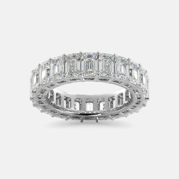 Emerald Cut Classic Diamond Eternity Ring White Gold 14K – Assay Jewelers