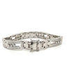 Floating Channel Set Natural Diamond Mens Link Bracelet in 14K White Gold