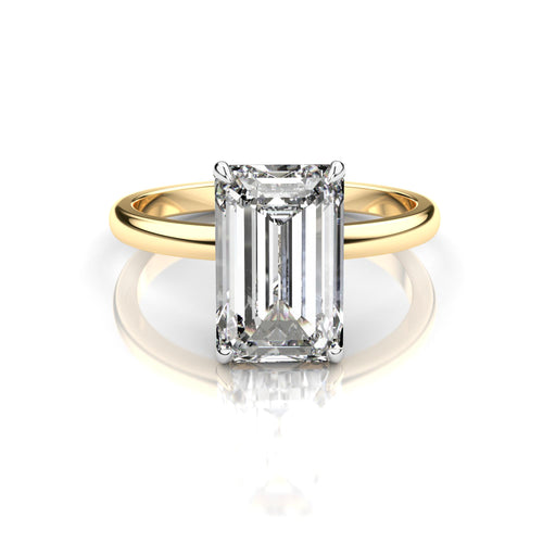 VS1 Lab Grown Diamond Two Tone Solitaire Engagement Ring