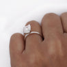 GIA Cert 2.55 Carat Emerald Cut Lab Grown Diamond 14K White Gold Engagement Ring