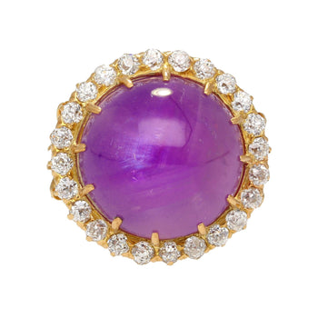 GIA Cert. 14.56 Carat Purple Star Sapphire No Heat Sri Lanka Sunburst Ring – Assay Jewelers