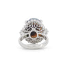 GIA Cert. 8.45 Ct Black Opal Diamond Halo Platinum Ring