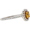 GIA Certified 0.46 Carat Fancy Deep Orange Yellow Diamond Engagement Ring