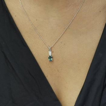 GIA Certified 0.86 Carat Brazilian Alexandrite & Diamond Platinum Drop Necklace – Assay Jewelers
