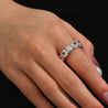 GIA Certified 12.75 Carat Cushion Cut Lab Diamond 18K White Gold Eternity Band