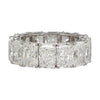 GIA Certified 15.01 Carat Radiant Cut Lab Diamond 18K White Gold Eternity Band