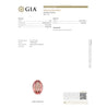 GIA Certified 176 Carat Oval Orangy Pink Morganite Bezel Pendant Necklace