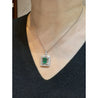 GIA Certified 1.39 Carat Zambian Emerald and Diamond Floral Box Pendant Necklace