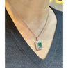 GIA Certified 1.39 Carat Zambian Emerald and Diamond Floral Box Pendant Necklace