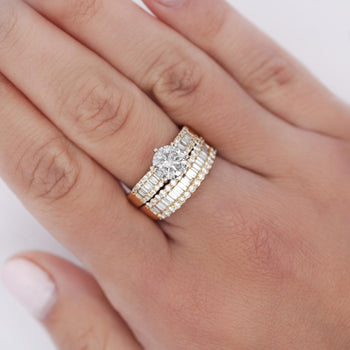 GIA Certified 1.5 Carat H/I2 Diamond 2 Piece Engagement & Wedding Ring Set – Assay Jewelers